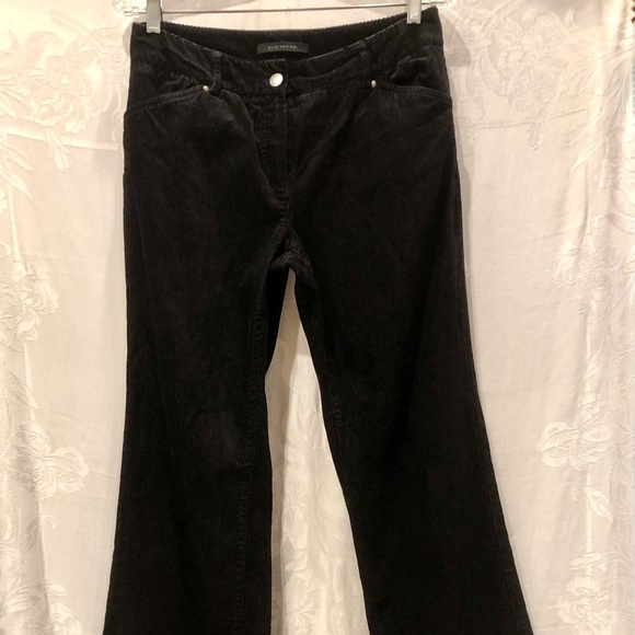 ELIE TAHARI Black Stretch Viscose Corduroy Pants 6 x 32 $225 - Picture 2 of 7